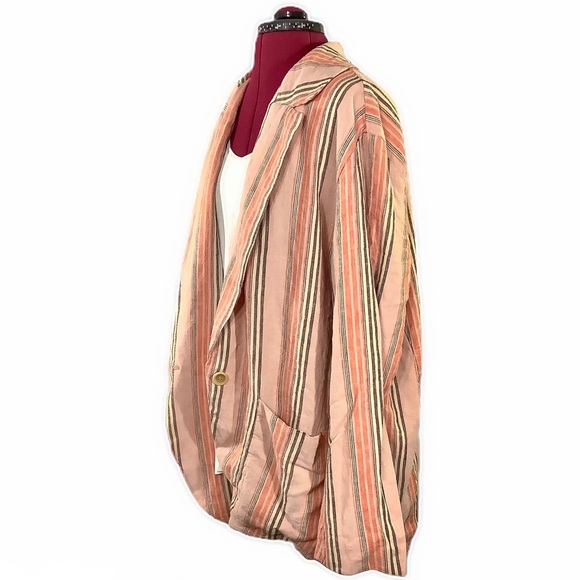 🏷NWT 🌸FREE PEOPLE Simply Stripe Blazer - Picture 3 of 8